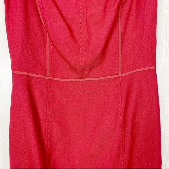 Brooks Brother | Red Boat Neck Sleeveless Mini Sheath Dress Size 4 - Picture 6 of 13